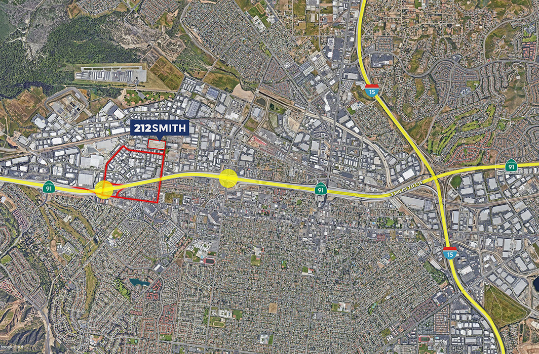 212 Smith Ave - Freeway Access Map