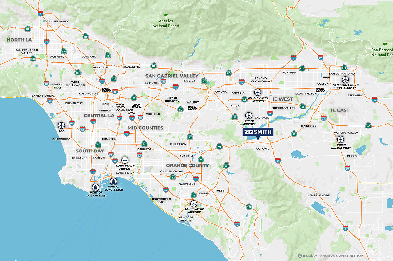 212 Smith Ave - Southern California Logistics Infrastructure Map
